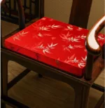 Coussins De Chaise De Chaise En Soie Rouge Feuille