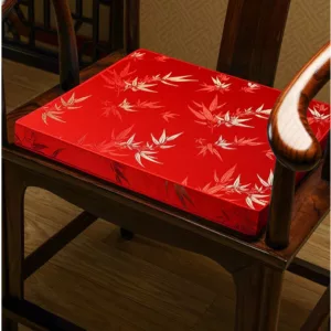 Coussins De Chaise De Chaise En Soie Rouge