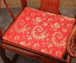 Coussin Chaise Haute Rouge Fleurs