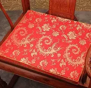 Coussin Chaise Haute Rouge Fleurs