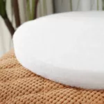 coussin rond antidérapant pour chaise velours